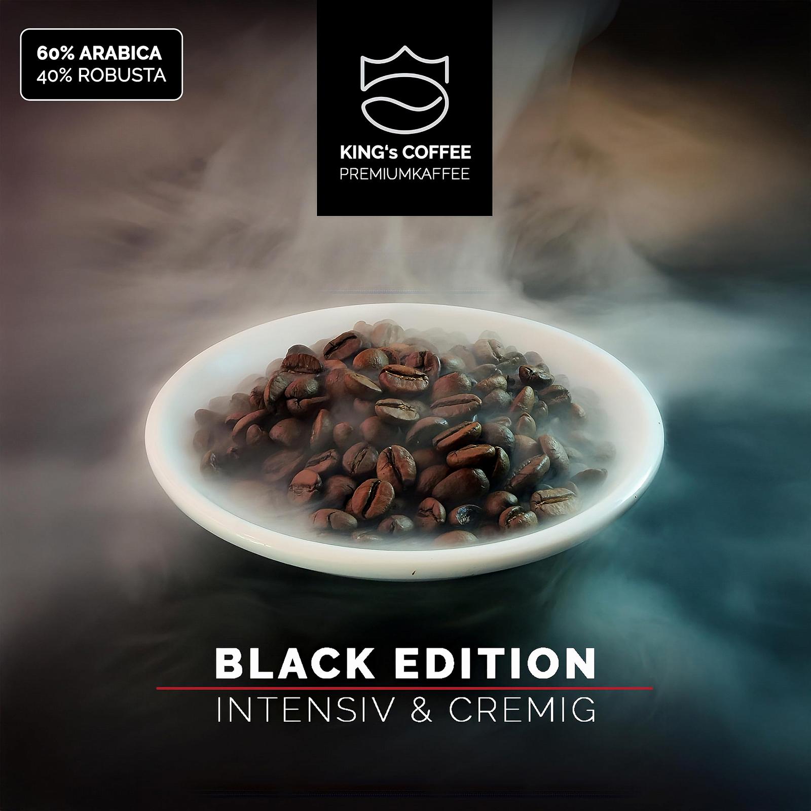 Кава в зернах KING'S COFFEE Black Edition Crema Intense 1 кг, фото №3