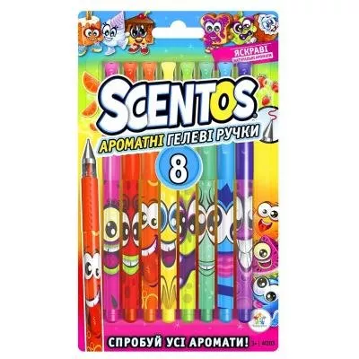 Набор для творчества Scentos Ароматные гелевые ручки ФЕЕРИЯ АРОМАТОВ 8 цв (41203), фото №1