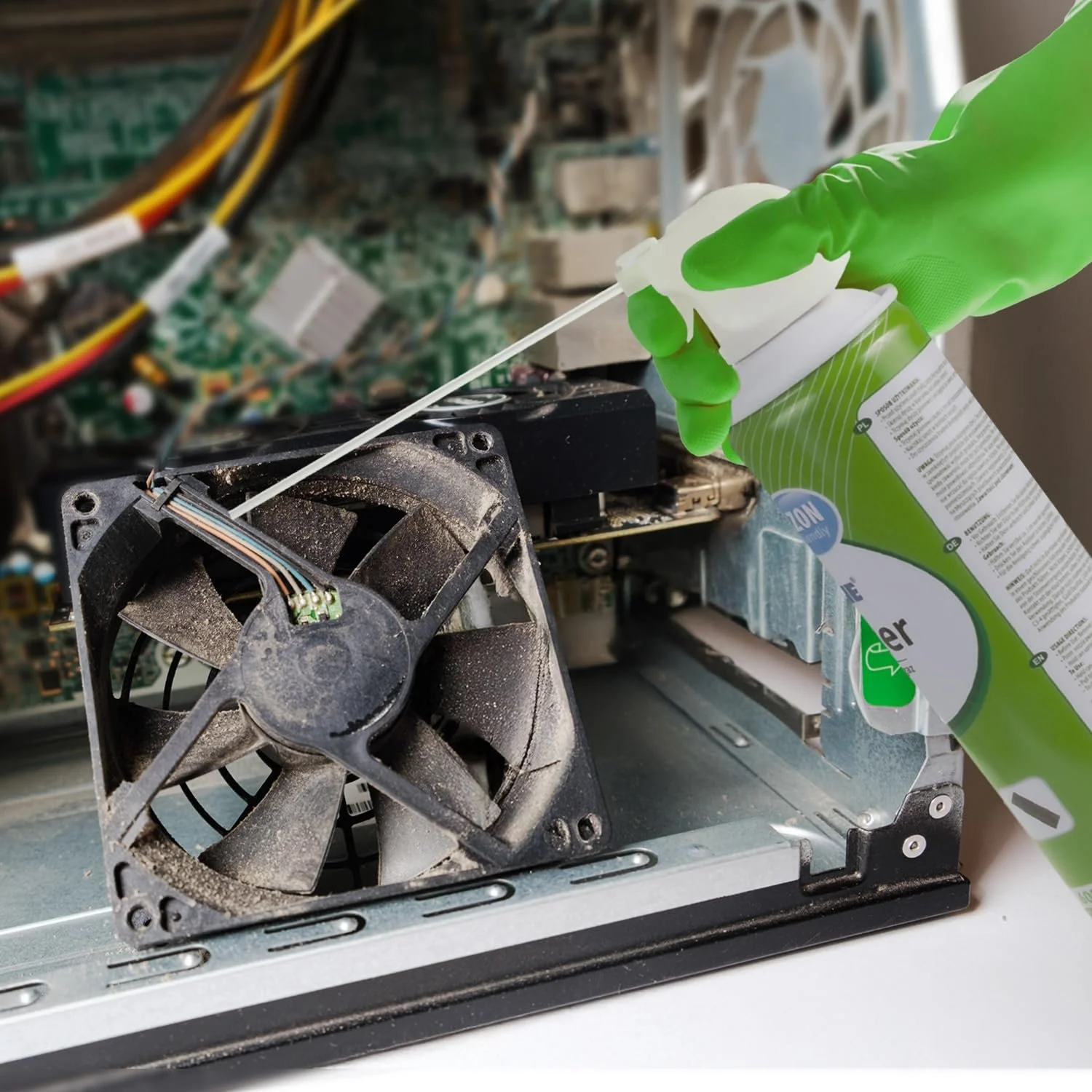 Набір пневматичних очищувачів Green Blue 6 x 600 мл з пістолетом-розпилювачем, фото №2