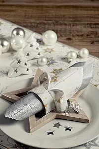 Скатертина-доріжка Stars & Swirls Silver Air Laid Tissue 40 см x 4,90 м ціна на synthetic.ua - Фото 1 Скатертина-доріжка Stars & Swirls Silver Air Laid Tissue 40 см x 4,90 м synthetic.ua - Фото 1