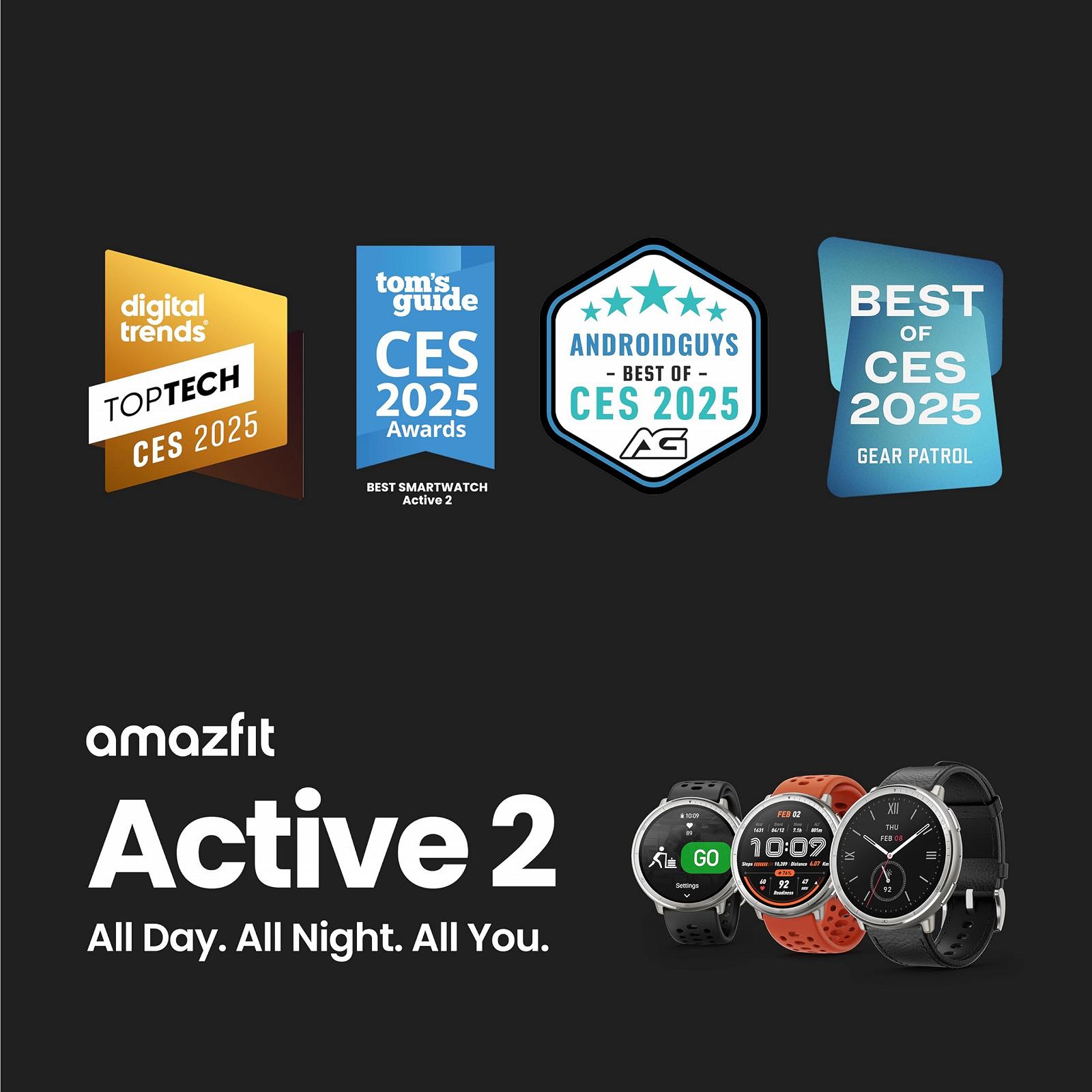 Смарт-годинник AMAZFIT Active 2 44 мм, GPS, Чорний Силікон, фото №9