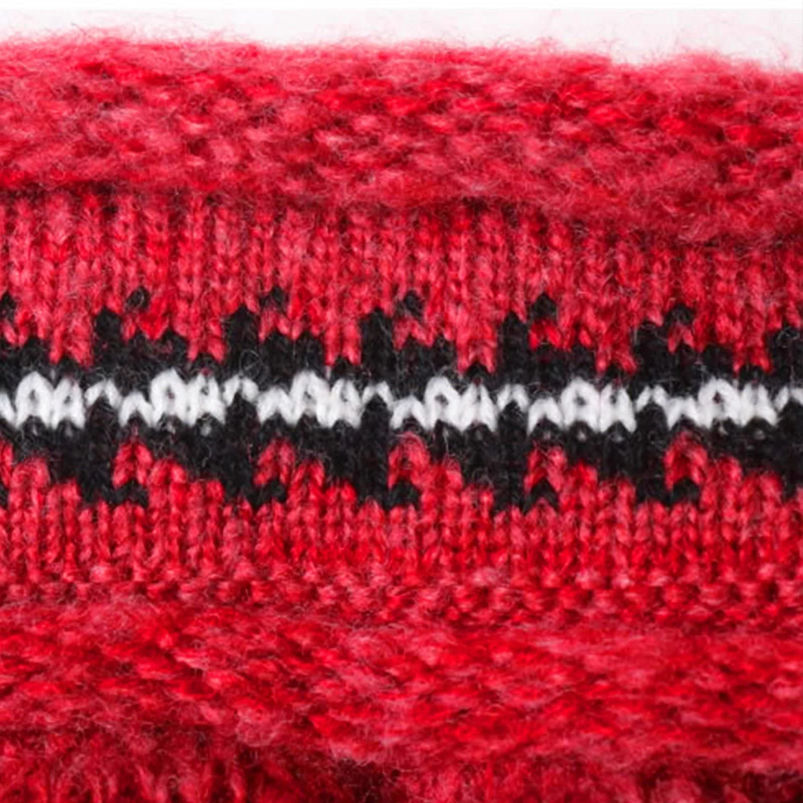 Шапка Вязаная зимняя шапка с флисовой подкладкой для девочек, фото №6