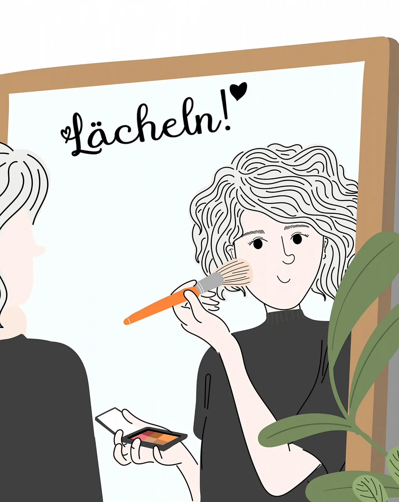 Наклейка на дзеркало Smile Мотивація для перукарні, фото №3