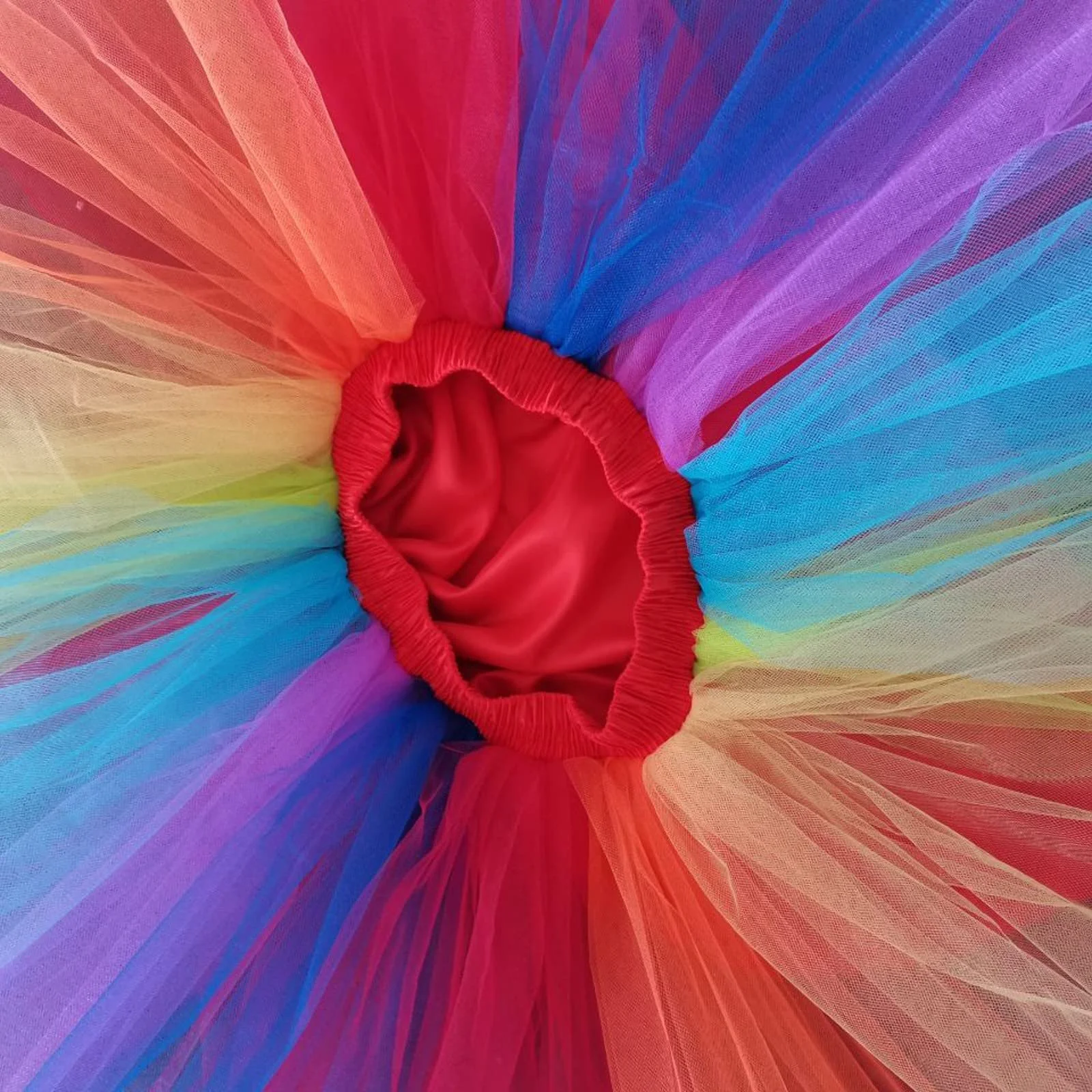 Жіноча райдужна тюлева спідниця в стилі ретро 50-х, фото №2