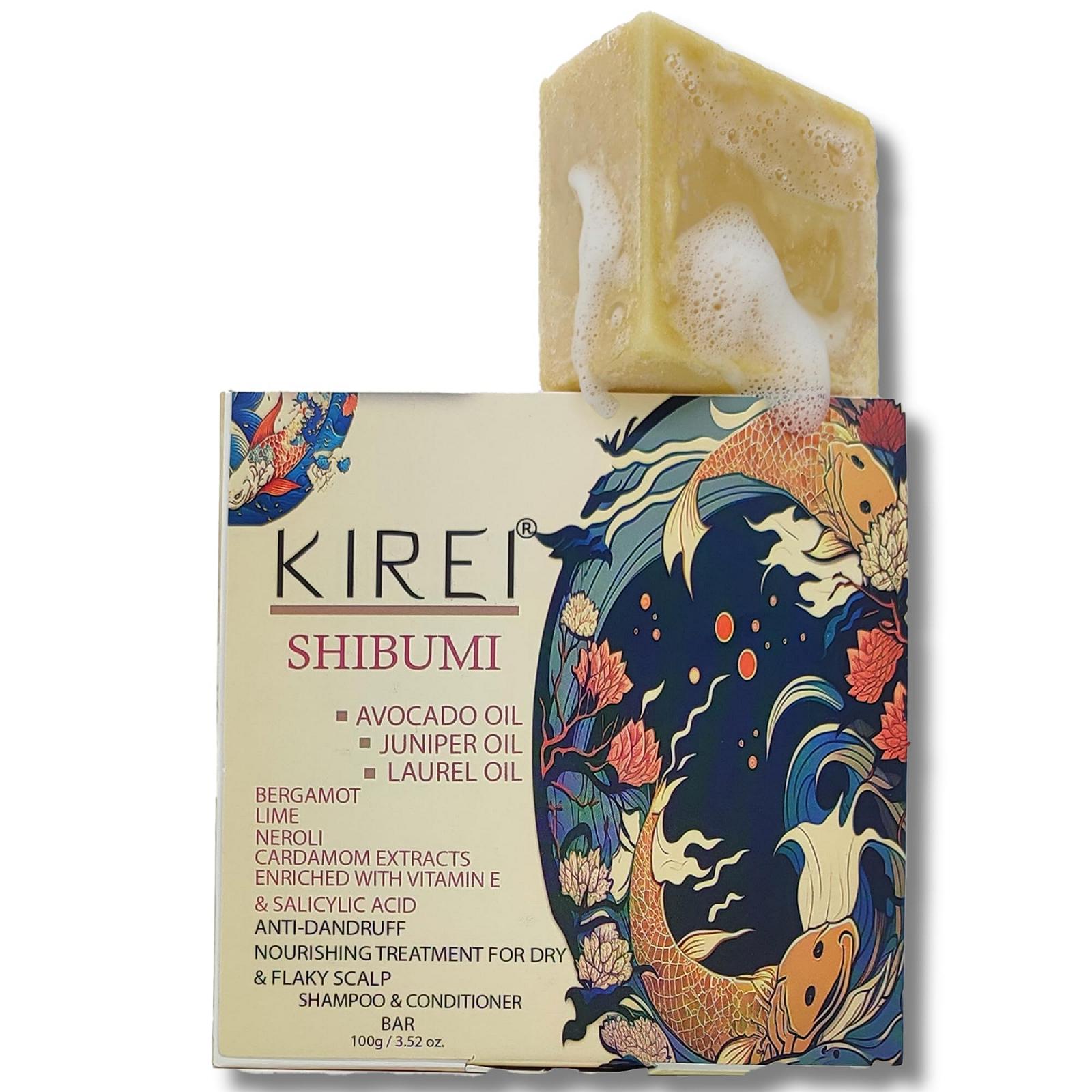 Брусок шампуня Kirei Anti Dandruff 2-в-1 для жирной или сухой перхоти Авокадо/Можжевельник/Розмарин 100 г, фото №1