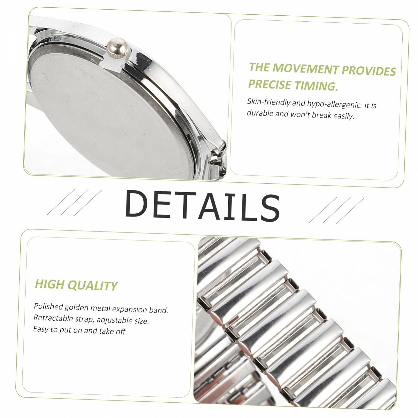 Цифровые часы Healvian для пожилых людей с эластичным резиновым ремешком, люминесцентные для пожилых людей, повседневный вид, элегантные, фото №3