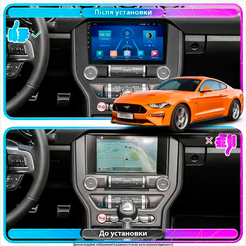 Штатна магнітола Ford Mustang 2017 Element Prime 4/64 CarPlay 4G, фото №2