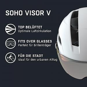Велосипедный шлем Alpina SOHO Visor V, унисекс, черный матовый synthetic.ua - Фото 1