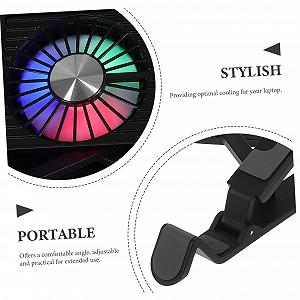 Подставка для ноутбука регулируемая UKCOCO с вентиляторами Прочный пластик Нескользящие ножки Эффективное охлаждение Питание от USB Как аксессуар для ноутбука для использования на столе synthetic.ua - Фото 1