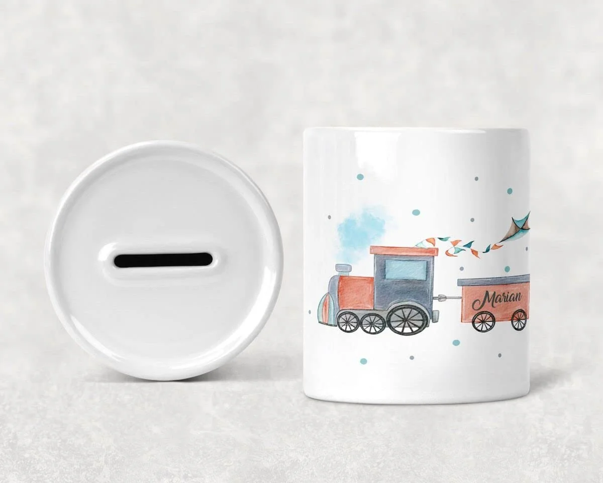 Скарбничка керамічна дитяча Mikalino Паровоз, фото №2