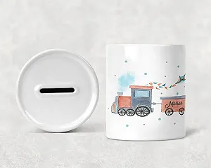 Скарбничка керамічна дитяча Mikalino Паровоз synthetic.ua - Фото 1