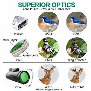 Монокуляр невідомого бренду 10x42 з телефонним тримачем і штативом для дорослих водонепроникний HD з чітким зображенням при слабкому освітленні портативний ударостійкий synthetic.ua - Фото 1