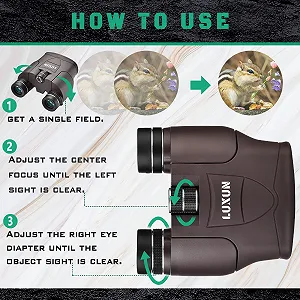 Бінокль LUXUN 10 x 25 Compact BAK4 Brown synthetic.ua - Фото 1