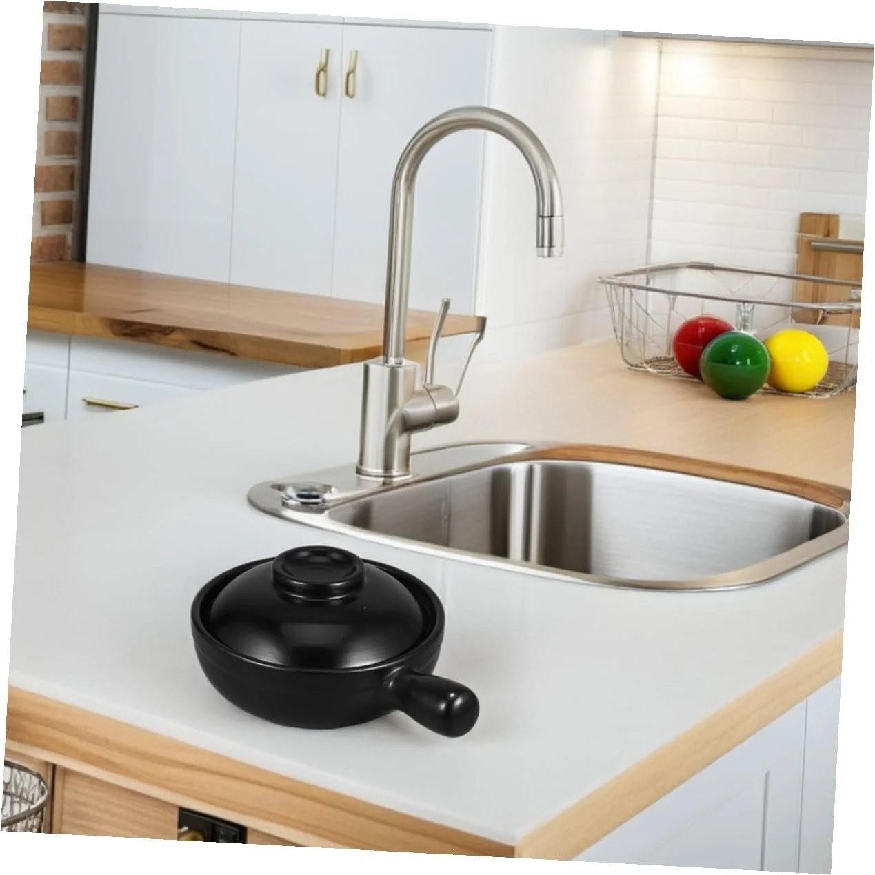 Глиняний горщик Японський Donabe З кришкою Керамічний Маленький, фото №6