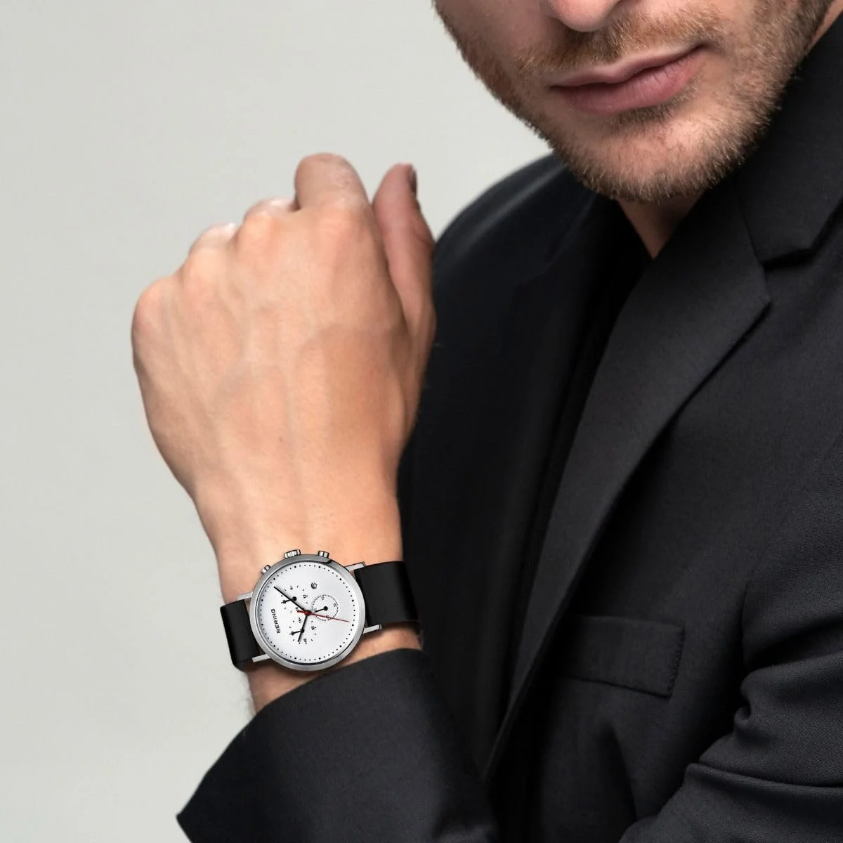 Мужские часы Кварцевые BERING 40 мм Нержавеющая сталь Кожаный ремешок Сапфировое стекло 5 ATM 10540, фото №6 Мужские часы Кварцевые BERING 40 мм Нержавеющая сталь Кожаный ремешок Сапфировое стекло 5 ATM 10540, фото №6