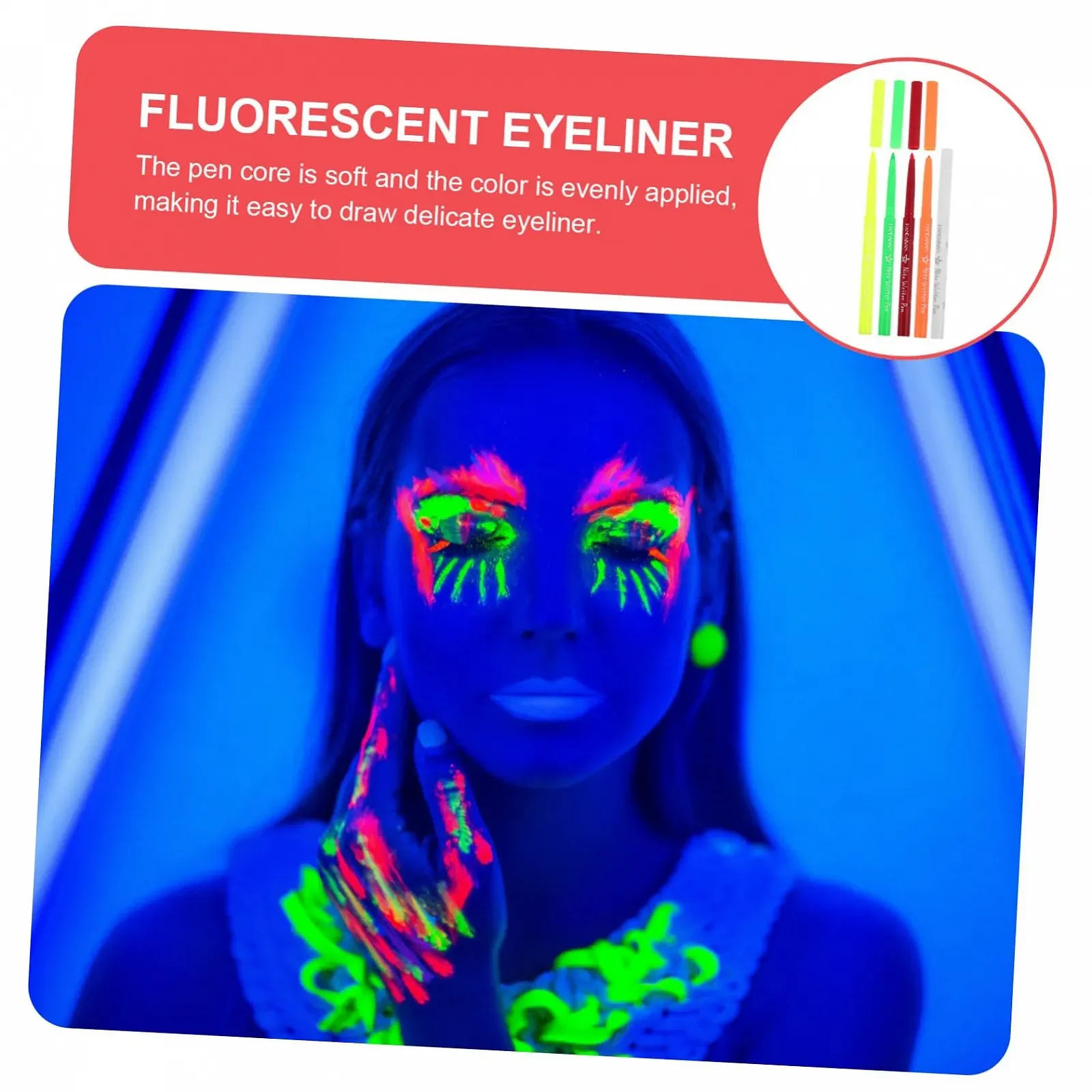 Підводка FRCOLOR Halloween Farbstift Eyeliner Fluoreszenz Liner Stern Eyeliner Stempel Augen Kosmetikstift, фото №4