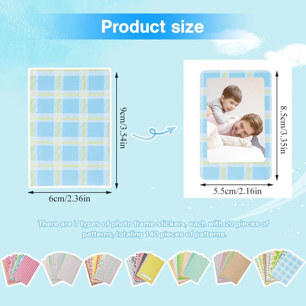 Набір стікерів для фотоплівки Polaroid Mini DIY 140 штук для Fujifilm Instax Mini, фото №2