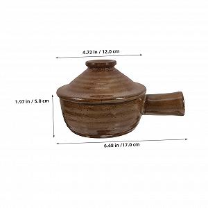 Набір керамічних горщиків Gatuida 2 шт для мікрохвильової печі з кришкою жаростійкі теракотові synthetic.ua - Фото 1