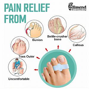 Роздільник для пальців ніг PEDIMEND Силіконовий гелевий з двома отворами для перекриваючихся пальців ніг synthetic.ua - Фото 1