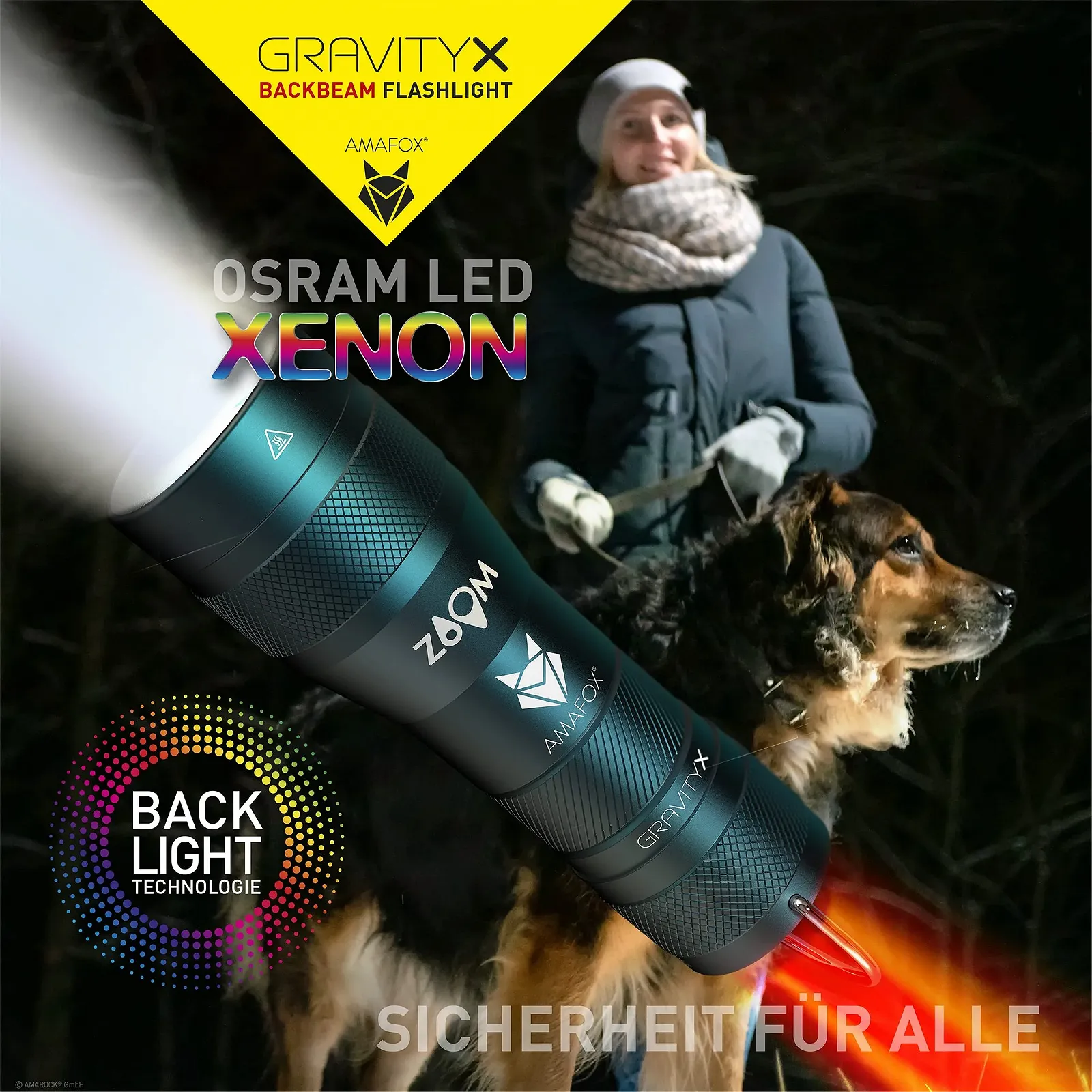 Фонарь GX Innovation AA Элемент питания LED Аварийный Красный задний свет + Диффузор Petrol Blue Очень яркий, Диммируемый с зумом, фото №5