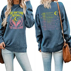 Свитшот MLZHAN С длинными рукавами Они сжигали женщин, а не ведьм - Фото 1