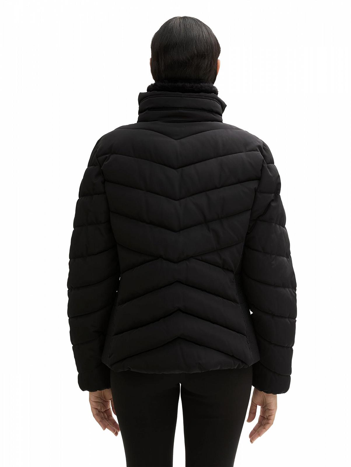 Женская зимняя куртка TOM TAILOR Puffer с искусственным мехом на воротнике, фото №3