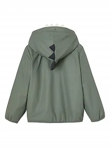 Куртка-ветровка с капюшоном для мальчиков VERTBAUDET Динозавр synthetic.ua - Фото 1