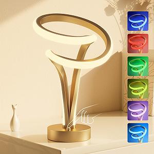 Настольная лампа LED Airnasa Bedside Gold RGB 10 Вт Touch Dimmable 10 режимов Spiral Gold - Фото 1