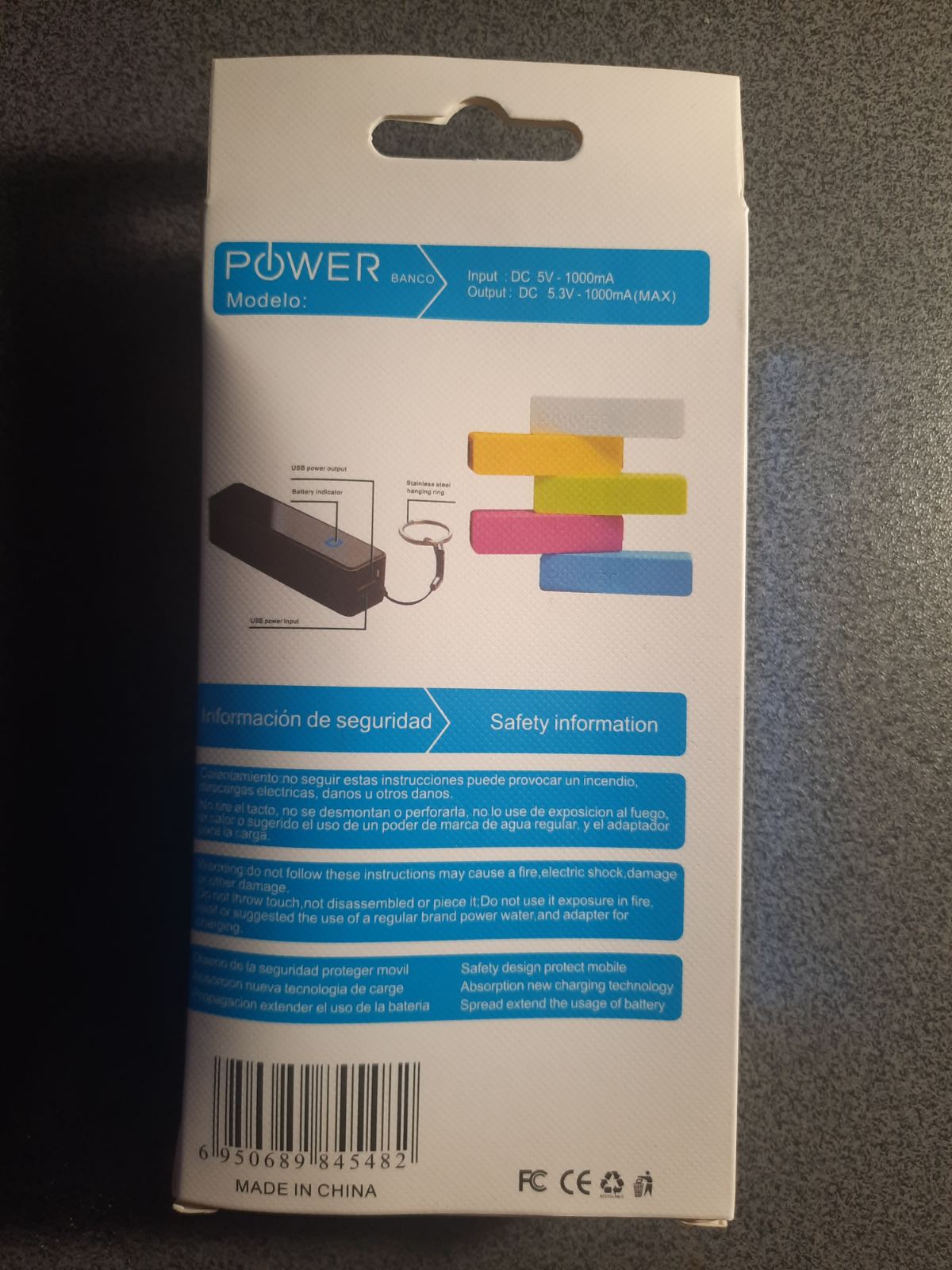 Універсальна акумуляторна батарея Power Bank 1000 mAh (S2), фото №4