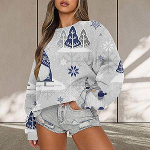 Жіночий Світшот з Різдвяним Принтом synthetic.ua - Фото 1