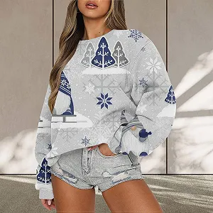 Женский Свитшот с Рождественским Принтом synthetic.ua - Фото 1