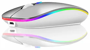 Миша Bluetooth Бездротова (Bluetooth 5.1 + USB 2.4 GHz) LED Двохрежимна Перезаряджувана Оптична Офісна для Ноутбука MacBook Air Pro, iPad, ПК - Фото 1