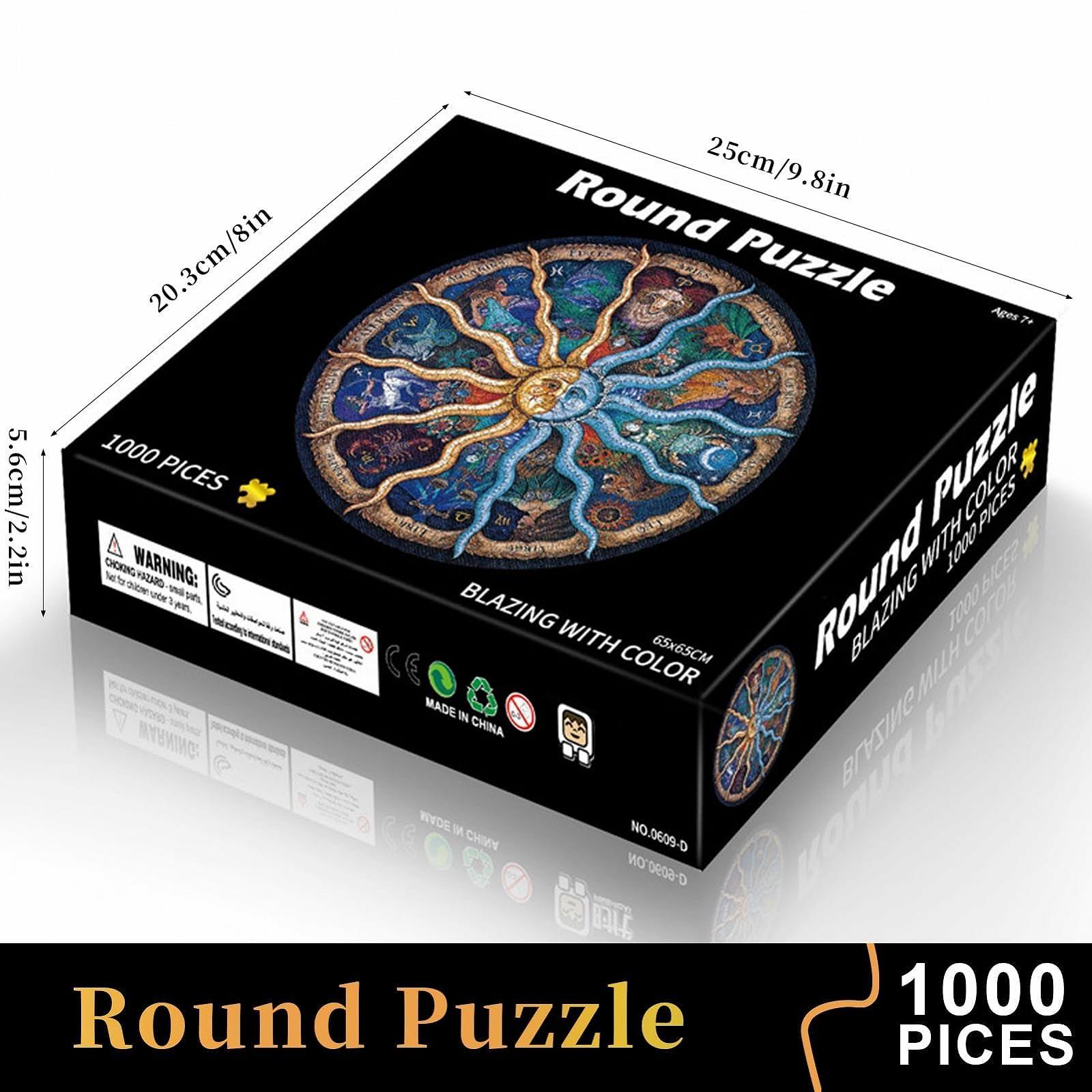 Пазл круглий 1000 елементів антистрес освітній, фото №2