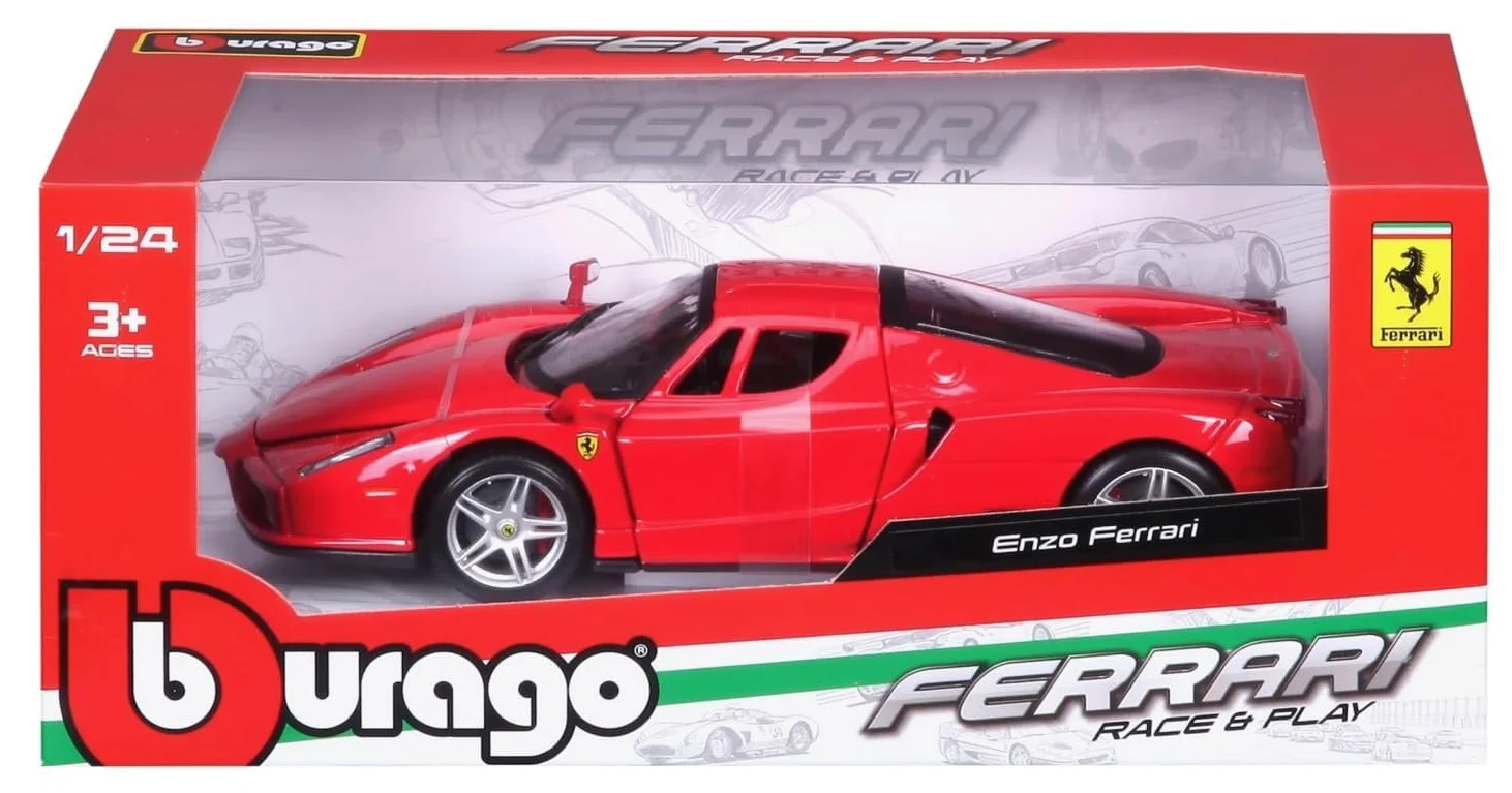 Модель автомобиля Bburago Ferrari Enzo 1:24 Красная, фото №6