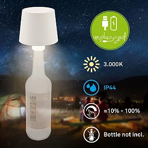 Лампа для бутылки BRILONER LED аккумуляторная сенсорная 10.5 x 11.5 см Античный белый synthetic.ua - Фото 1