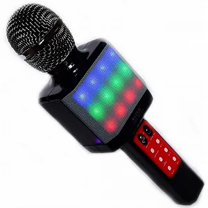Караоке микрофон WSTER WS-1828 c LED подсветкой 4 Голоса/USB/Bluetooth - Фото 1