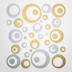 Купити Наклейка на стіну Circles Dots 50 шт. Gold - Фото 1 Наклейка на стіну Circles Dots 50 шт. Gold - Фото 1