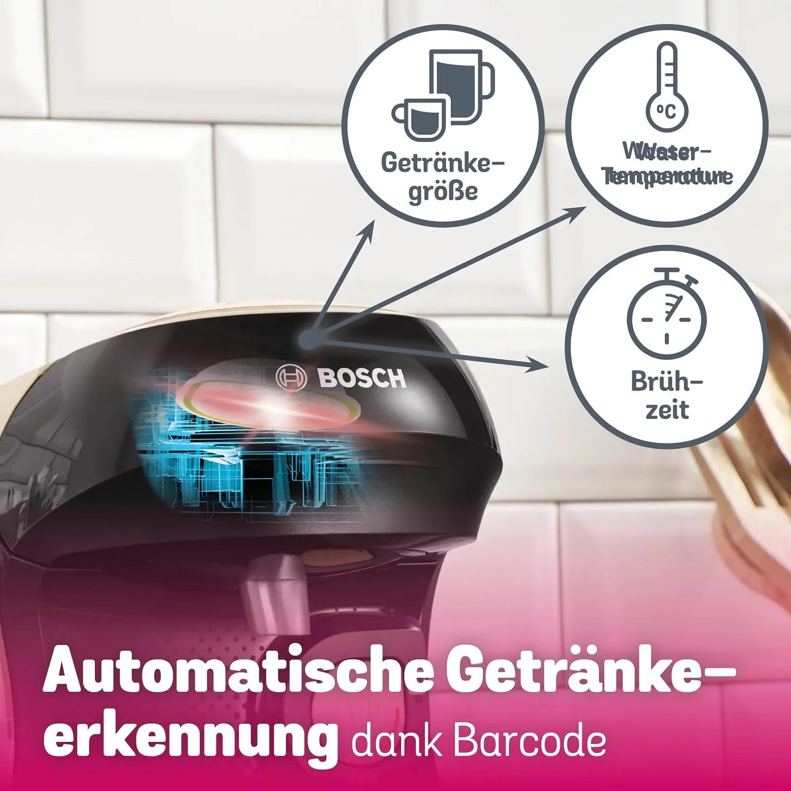 Капсульная кофемашина Bosch Tassimo Happy Friendly TAS107E 1400 Вт, кремовый/черный, фото №9 Капсульная кофемашина Bosch Tassimo Happy Friendly TAS107E 1400 Вт, кремовый/черный, фото №9