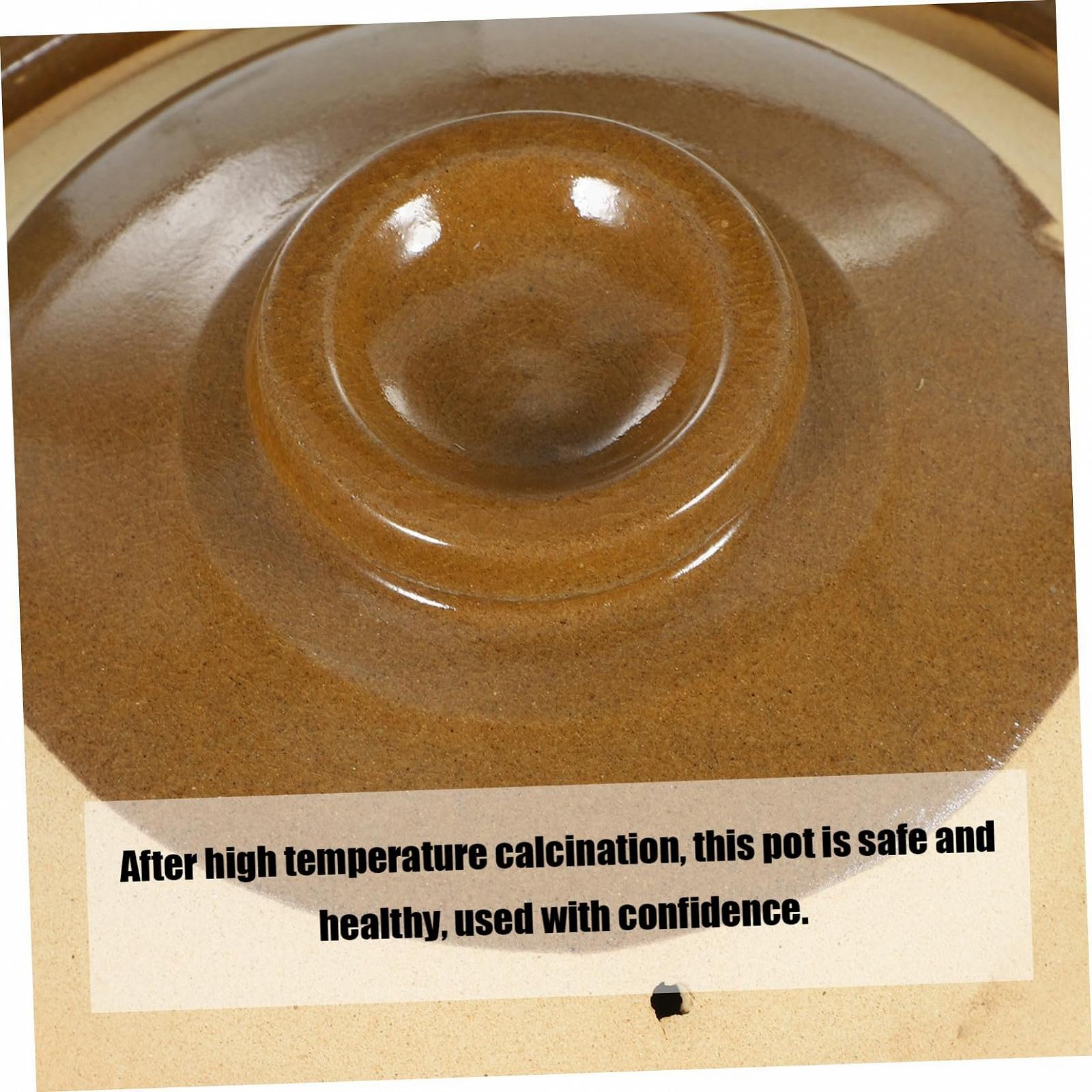 Традиционный китайский глиняный горшок Gatuida с крышкой, термостойкий, для трав и супа, фото №3