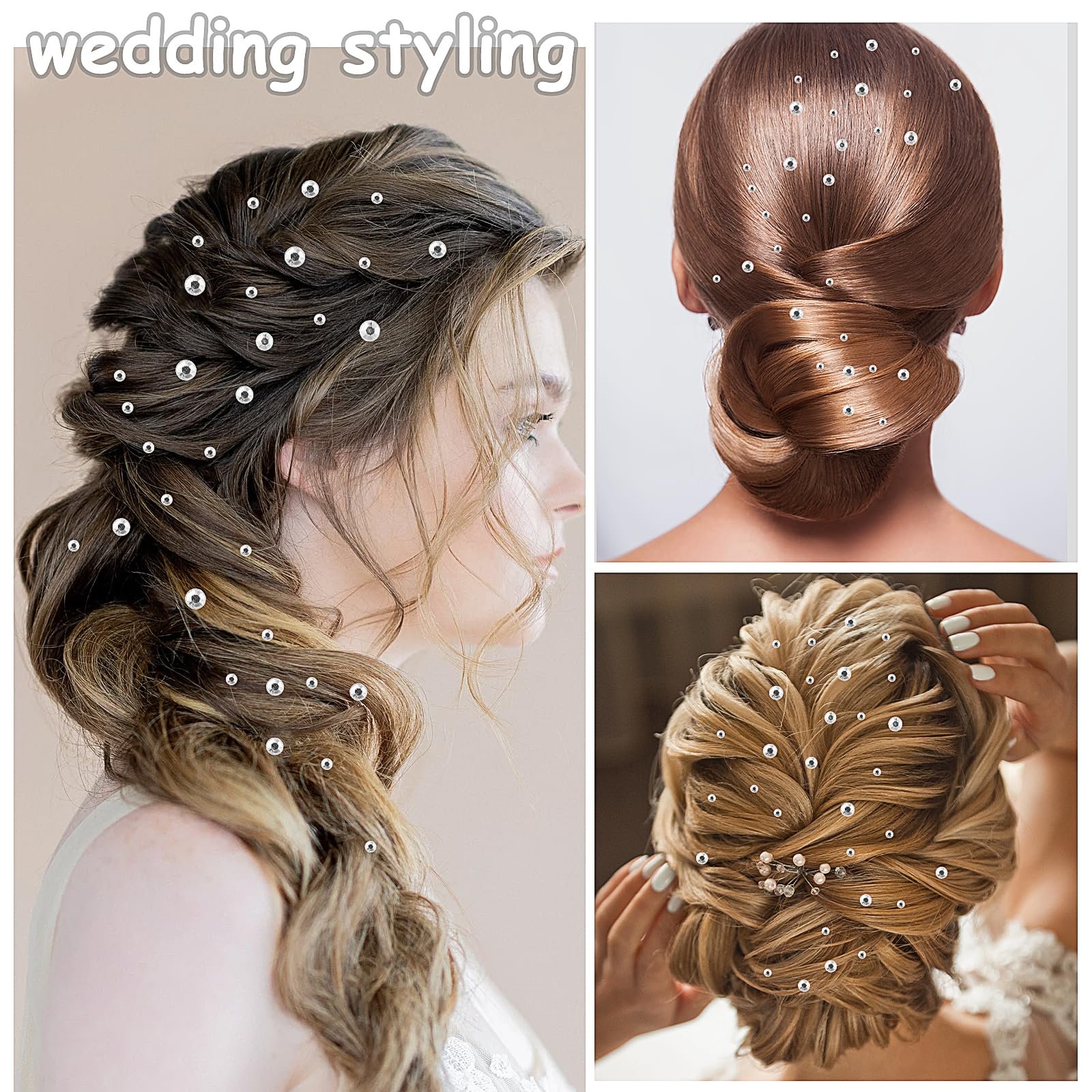 Наклейки TIESOME 2 листи, 324 шт міні стрази кристали для нігтів, фото №8