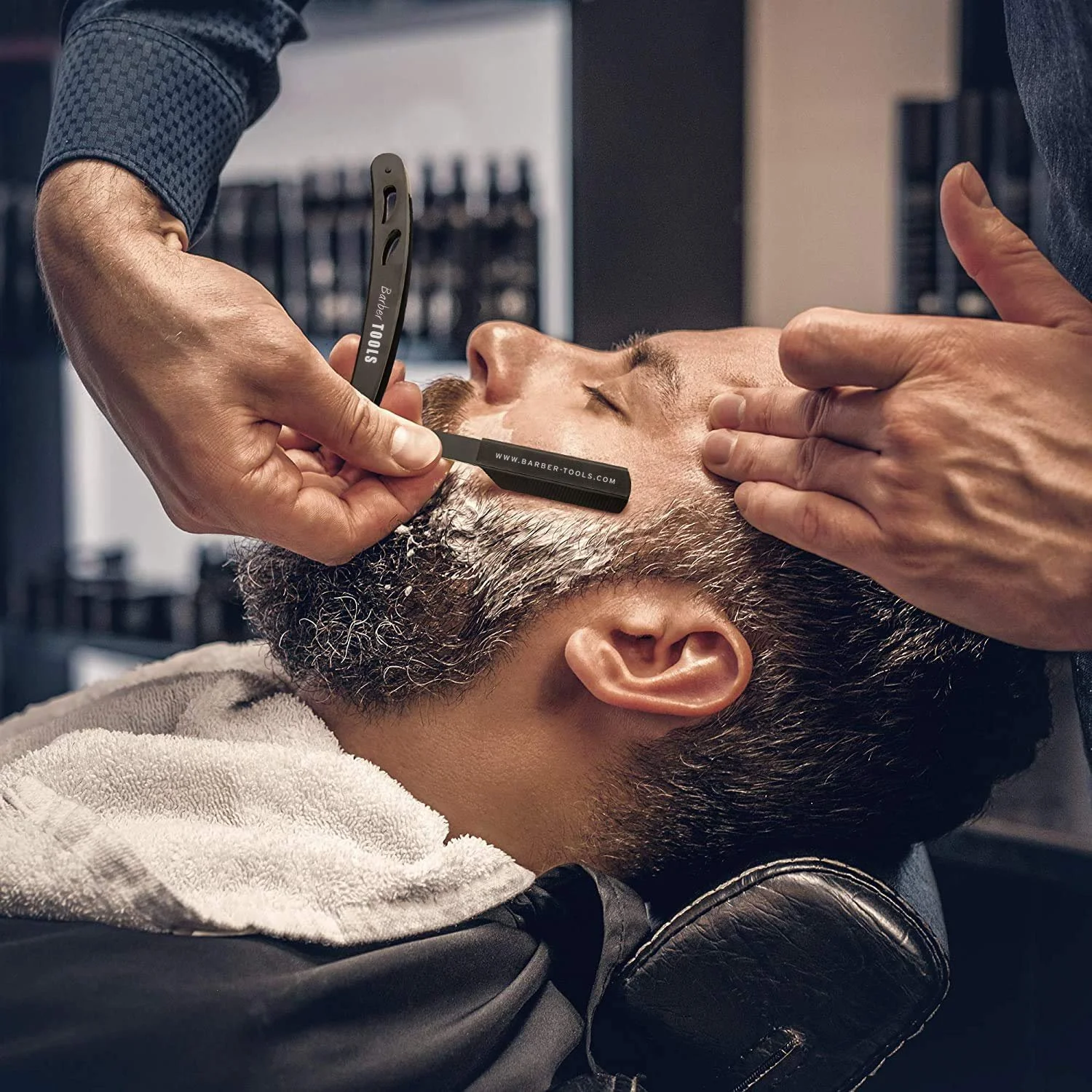 Опасная бритва BARBER TOOLS Со сменными лезвиями и аксессуарами, фото №7 Опасная бритва BARBER TOOLS Со сменными лезвиями и аксессуарами, фото №7