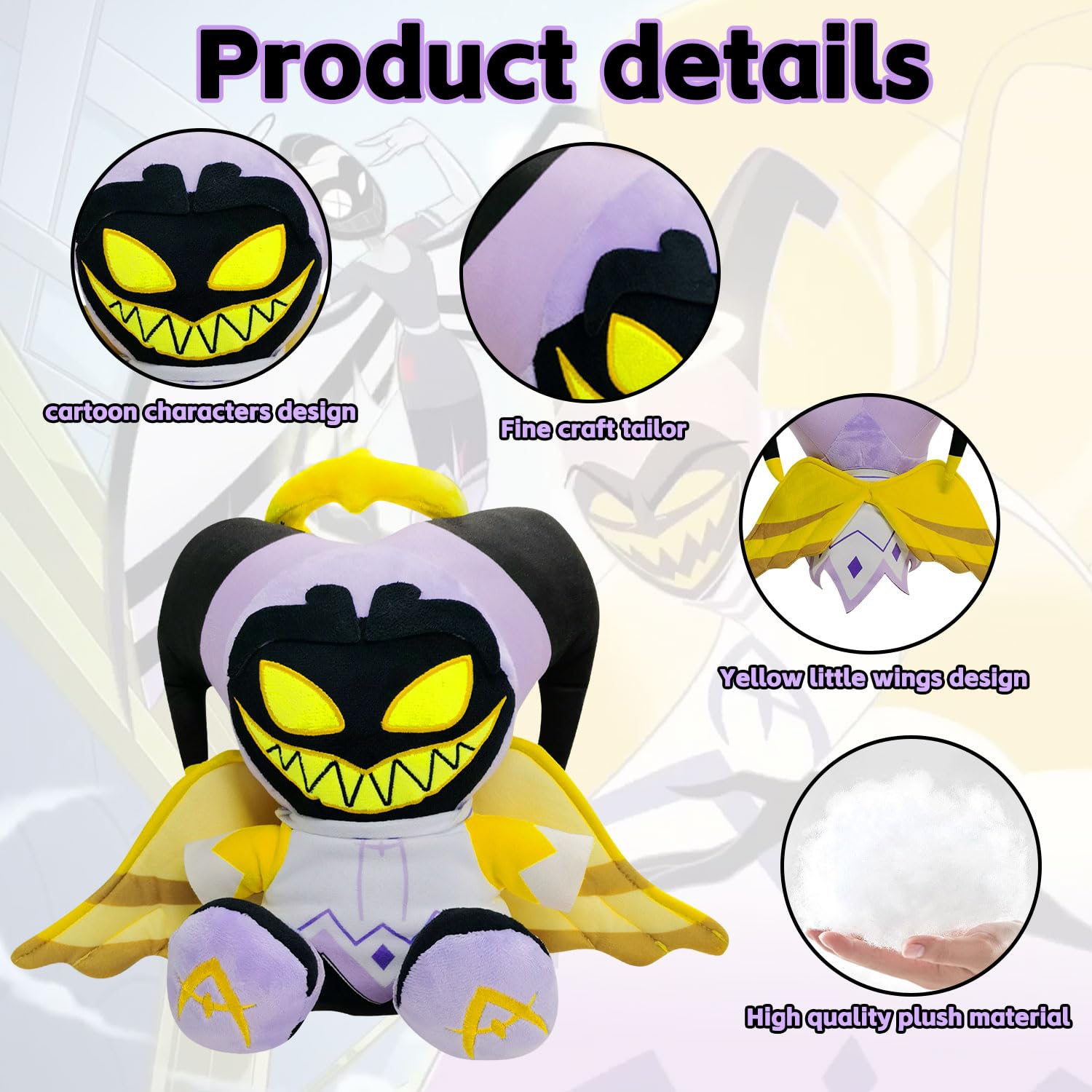 Игрушка плюшевая YISKY Hazbin Hotel Adam 10 Inch, Красный, фото №3 Игрушка плюшевая YISKY Hazbin Hotel Adam 10 Inch, Красный, фото №3