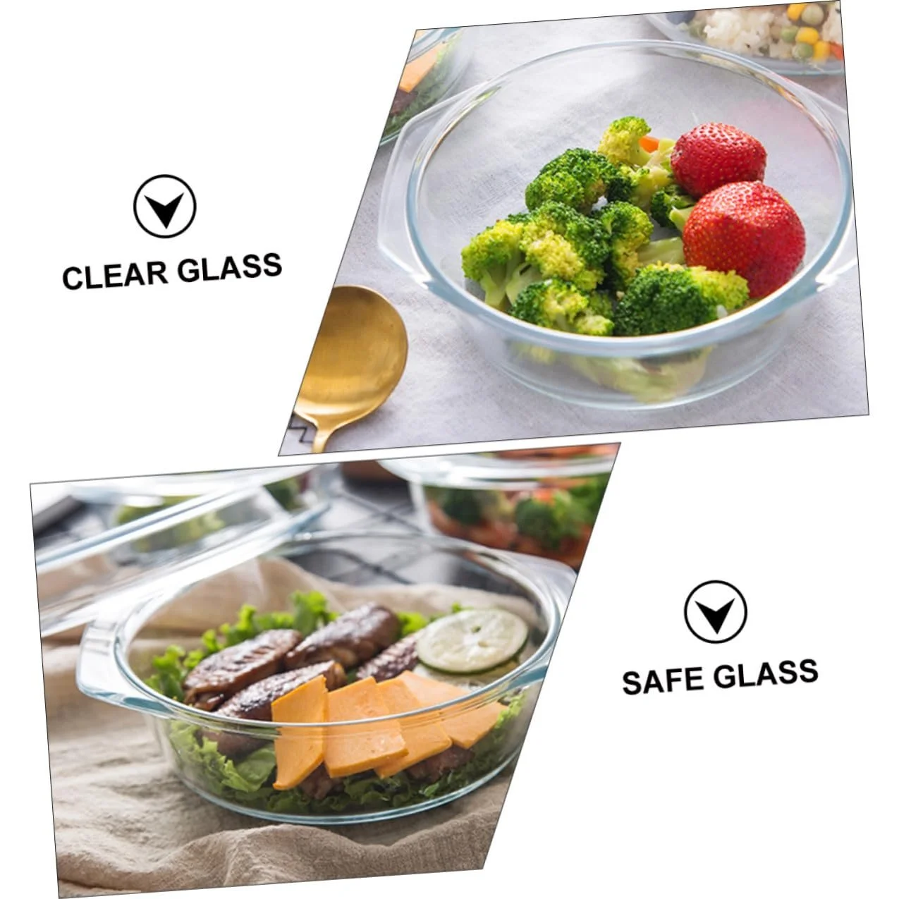 Миска Veemoon стеклянная термостойкая с крышкой 0.65 L для микроволновой печи и духовки, фото №7 Миска Veemoon стеклянная термостойкая с крышкой 0.65 L для микроволновой печи и духовки, фото №7