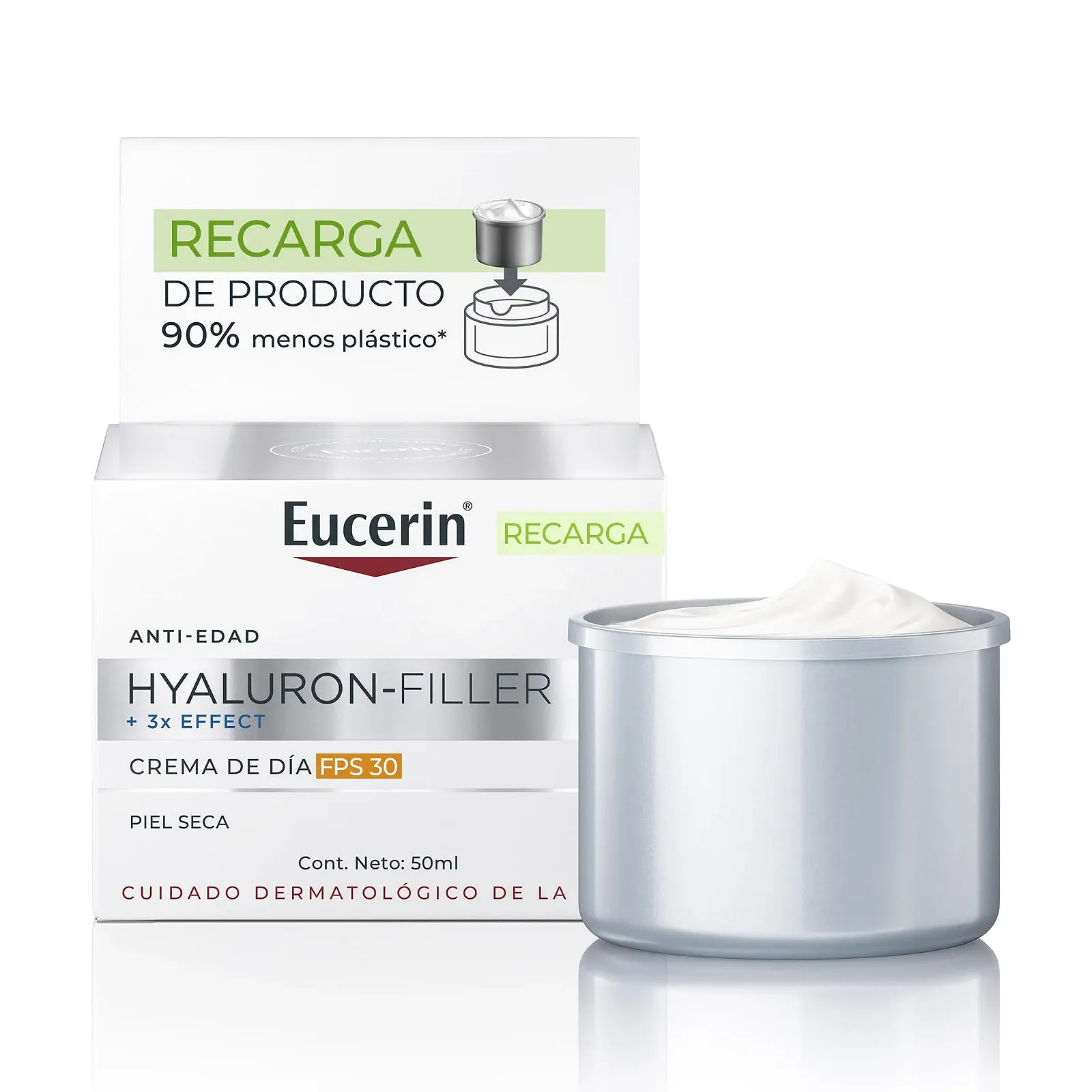 Денний крем Eucerin Hyaluronic Filler Anti-Wrinkle SPF 30 з гіалуроновою кислотою для нормальної та комбінованої шкіри 50 мл, фото №1