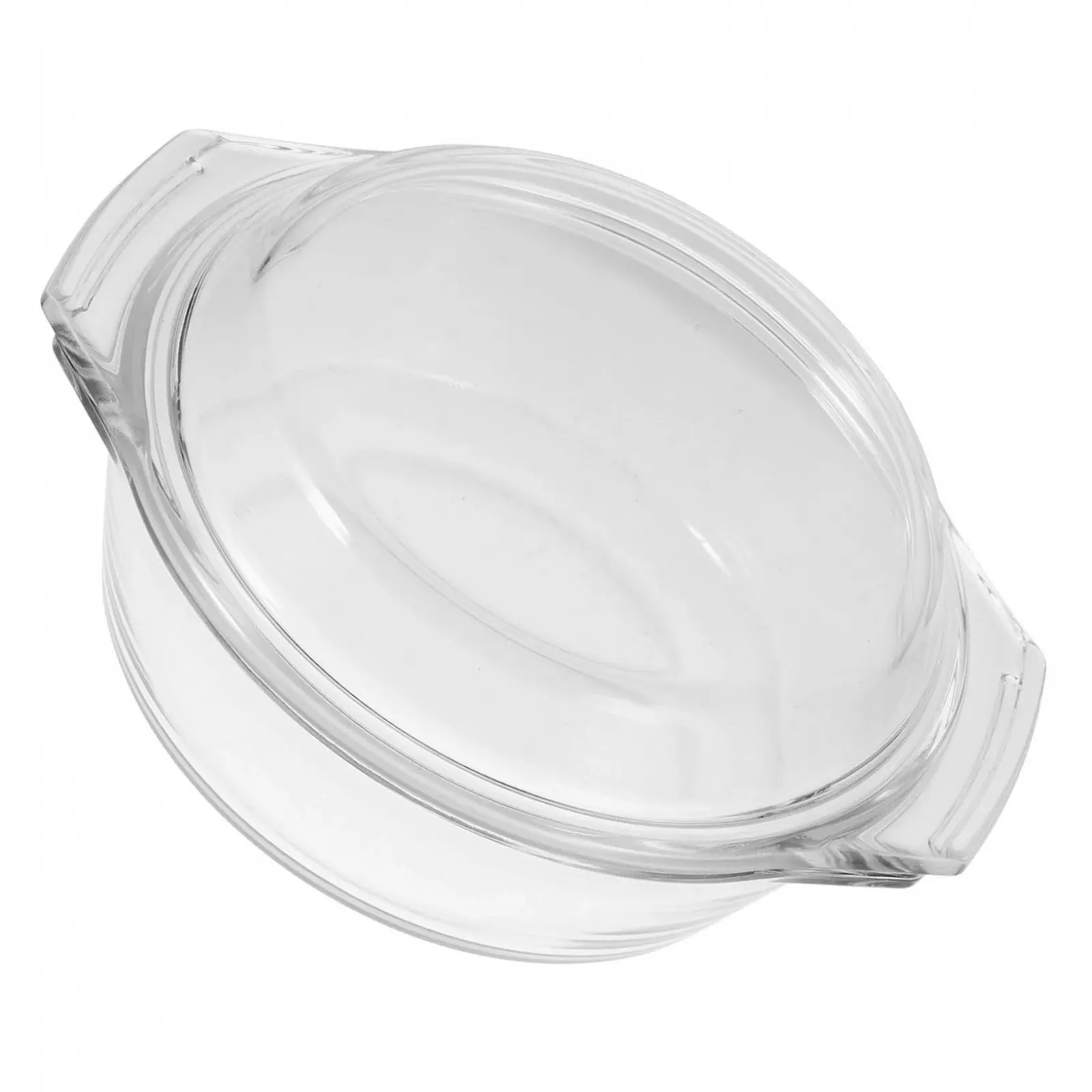 Кастрюля Garneck стеклянная с крышкой термостойкая для духовки и микроволновой печи коричневая, фото №1