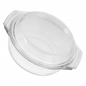 Кастрюля Garneck стеклянная с крышкой термостойкая для духовки и микроволновой печи коричневая - Фото 1