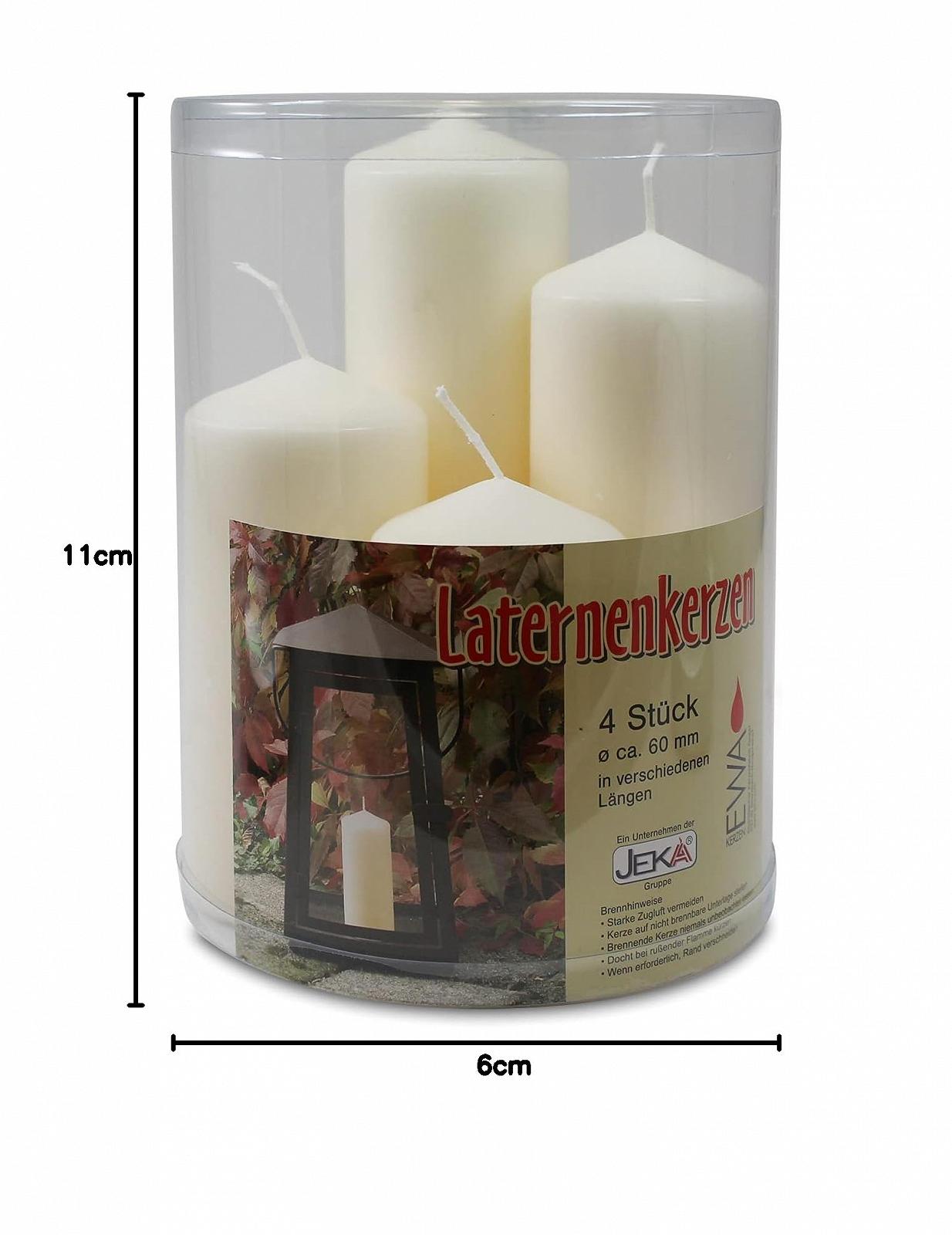 Набор Свеча Каминная Фонарь Экрю Диаметр 60 мм, фото №3