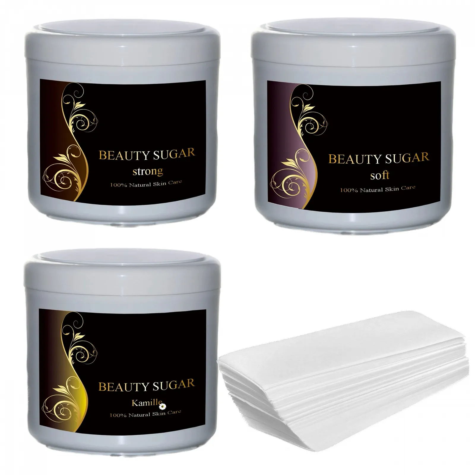 Набір для шугарингу Beauty Sugar Kennenlern Set 3 x 500 г + 100 смужок із флісу, фото №1 Набір для шугарингу Beauty Sugar Kennenlern Set 3 x 500 г + 100 смужок із флісу, фото №1