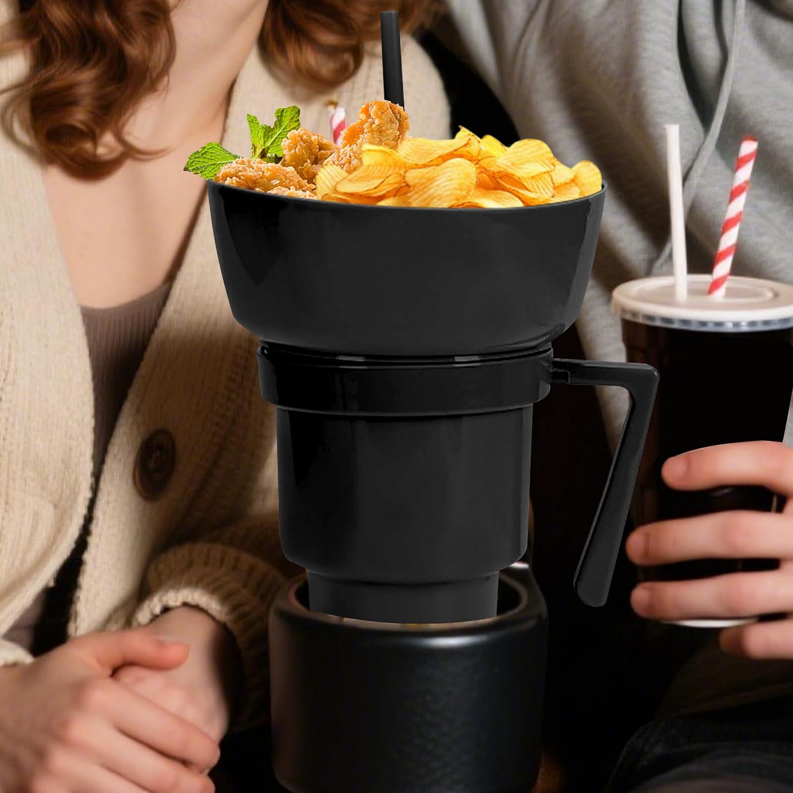 Кухоль 2-в-1 багаторазового використання для снеків та напоїв з соломинкою, фото №8 Кухоль 2-в-1 багаторазового використання для снеків та напоїв з соломинкою, фото №8