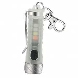 Фонарик iBaselnic Перезаряжаемый Портативный LED Мини-фонарик-брелок для ключей для наружного использования Нержавеющая сталь - Фото 1